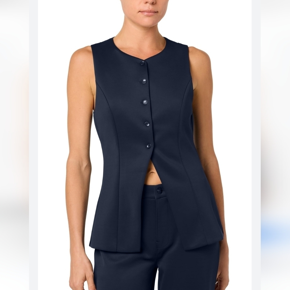 Hudson Jeans Navy Blue Tuxedo Vest Size Medium